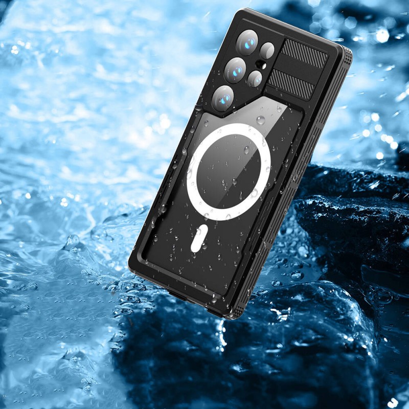 Bal-z Galaxy S24 Ultra Kılıf M-safe Şarj Özellikli 1-1 Su Geçirmez Kılıf