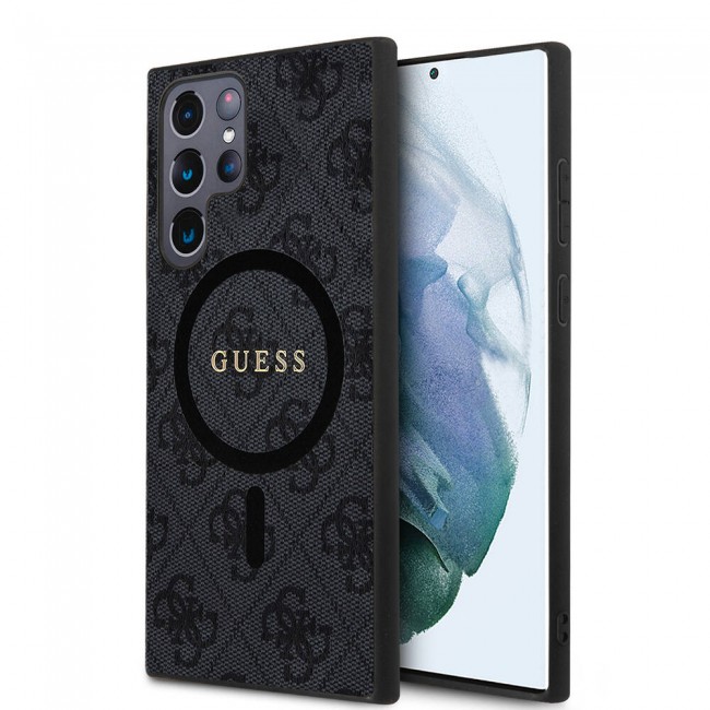 Galaxy S24 Ultra Kılıf Guess Orjinal Lisanslı Magsafe Şarj Özellikli 4G Desenli Yazı Logolu Kapak Galaxy S24 Ultra Kılıf Guess Orjinal Lisanslı Magsafe Şarj Özellikli 4G Desenli Yazı Logolu Kapak