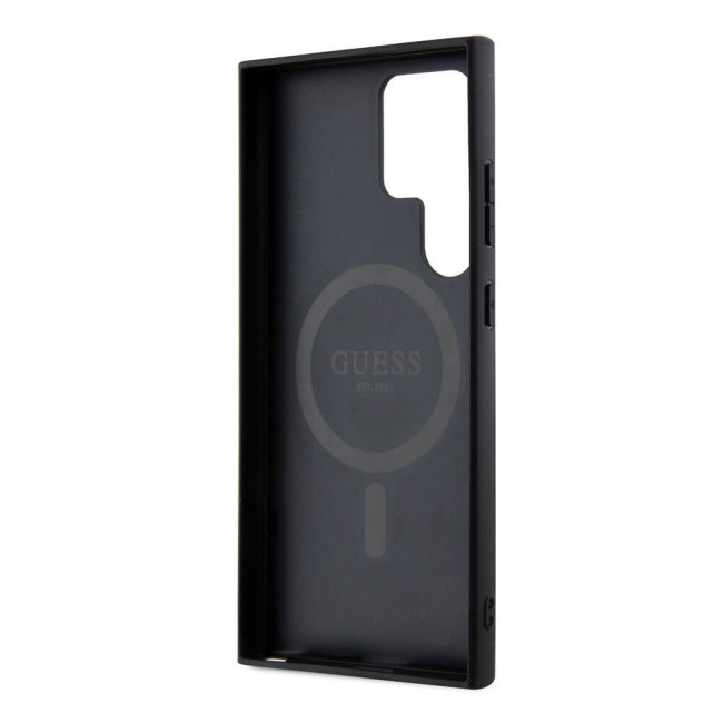 Galaxy S24 Ultra Kılıf Guess Orjinal Lisanslı Magsafe Şarj Özellikli 4G Desenli Yazı Logolu Kapak Galaxy S24 Ultra Kılıf Guess Orjinal Lisanslı Magsafe Şarj Özellikli 4G Desenli Yazı Logolu Kapak