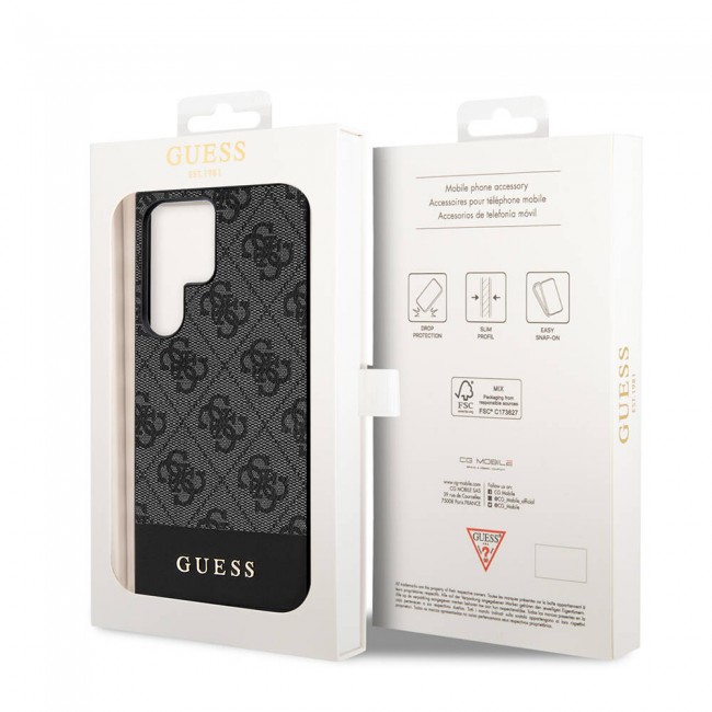 Galaxy S24 Ultra Kılıf Guess Orjinal Lisanslı PU Deri Şerit Logo Dizaynlı Kapak Galaxy S24 Ultra Kılıf Guess Orjinal Lisanslı PU Deri Şerit Logo Dizaynlı Kapak
