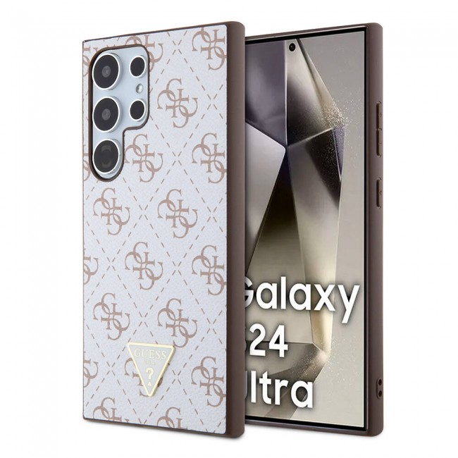 Galaxy S24 Ultra Kılıf Guess Orjinal Lisanslı PU Üçgen Logo 4G Desenli Kapak Galaxy S24 Ultra Kılıf Guess Orjinal Lisanslı PU Üçgen Logo 4G Desenli Kapak