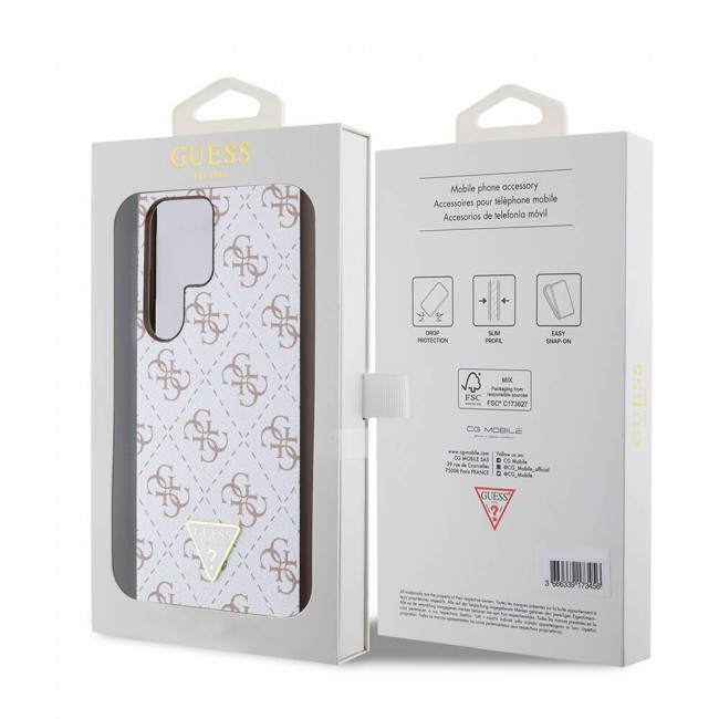Galaxy S24 Ultra Kılıf Guess Orjinal Lisanslı PU Üçgen Logo 4G Desenli Kapak Galaxy S24 Ultra Kılıf Guess Orjinal Lisanslı PU Üçgen Logo 4G Desenli Kapak
