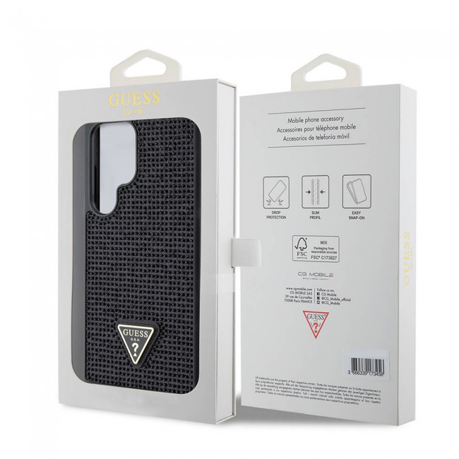 Galaxy S24 Ultra Kılıf Guess Orjinal Lisanslı Taşlı Arka Yüzey Üçgen Logolu Kapak Galaxy S24 Ultra Kılıf Guess Orjinal Lisanslı Taşlı Arka Yüzey Üçgen Logolu Kapak