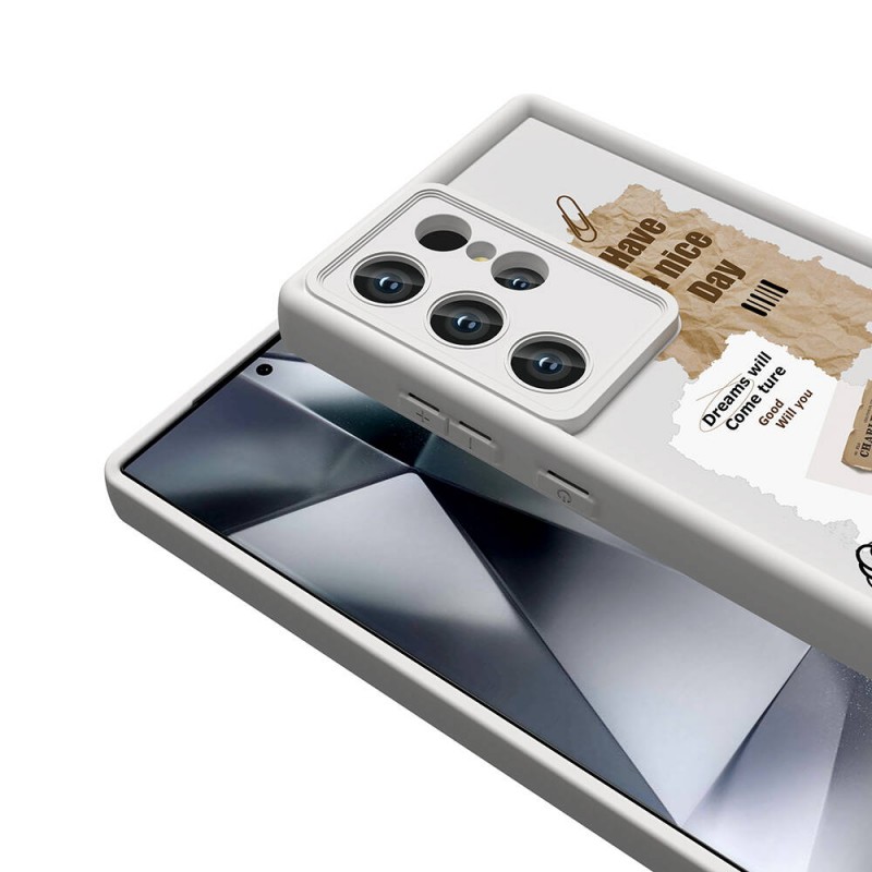 Bal-z Galaxy S24 Ultra Kılıf Kamera Korumalı Baskılı Arka Yüzey  Klas Kapak