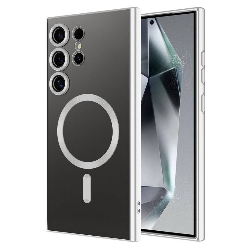 Bal-z Galaxy S24 Ultra Kılıf Kamera Korumalı M-safe Wireless Şarj Özellikli  Demre Kapak