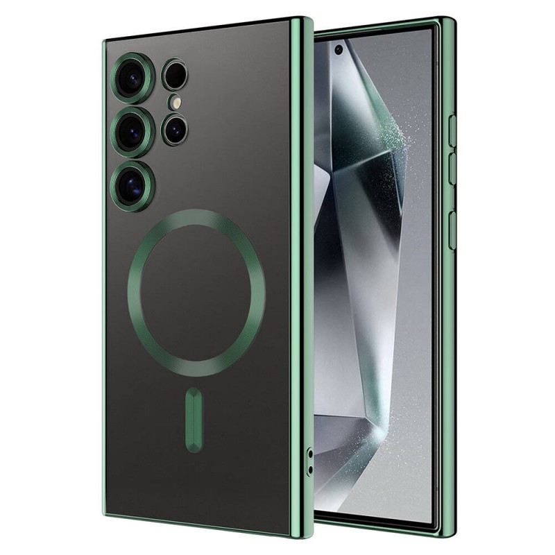 Bal-z Galaxy S24 Ultra Kılıf Kamera Korumalı M-safe Wireless Şarj Özellikli  Demre Kapak