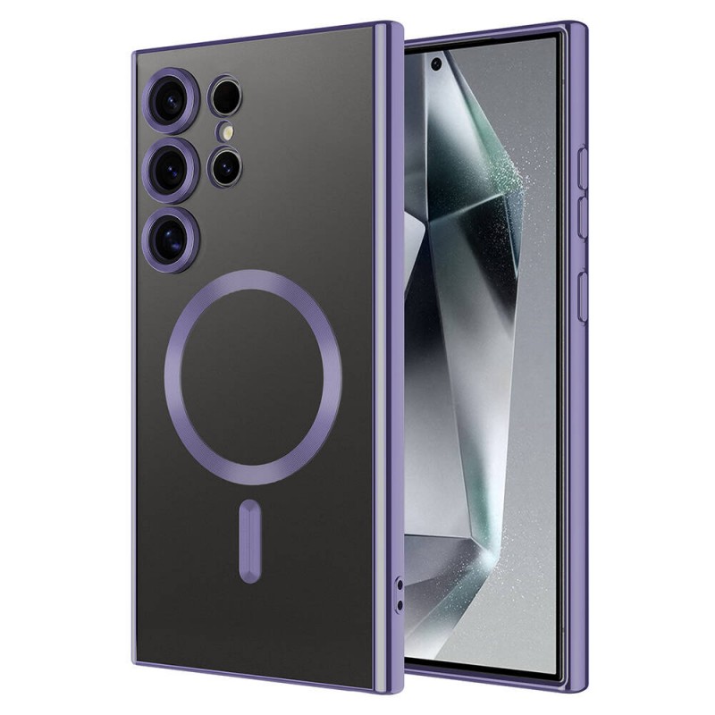 Bal-z Galaxy S24 Ultra Kılıf Kamera Korumalı M-safe Wireless Şarj Özellikli  Demre Kapak