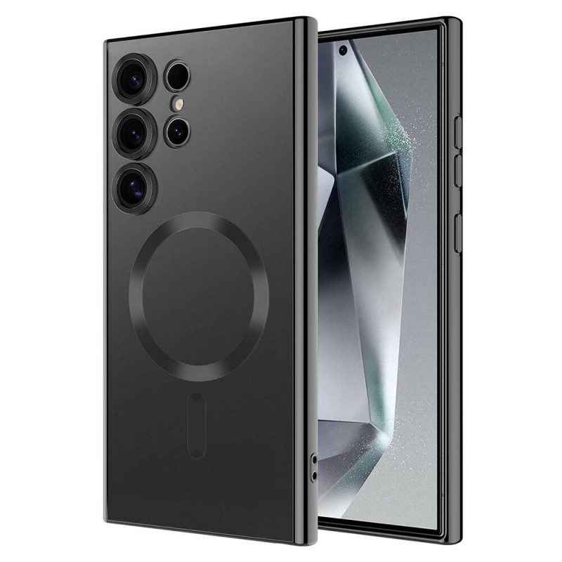 Bal-z Galaxy S24 Ultra Kılıf Kamera Korumalı M-safe Wireless Şarj Özellikli  Demre Kapak