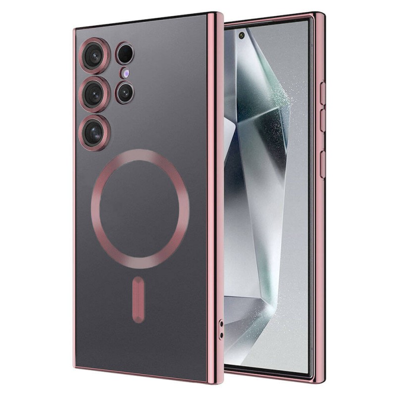 Bal-z Galaxy S24 Ultra Kılıf Kamera Korumalı M-safe Wireless Şarj Özellikli  Demre Kapak