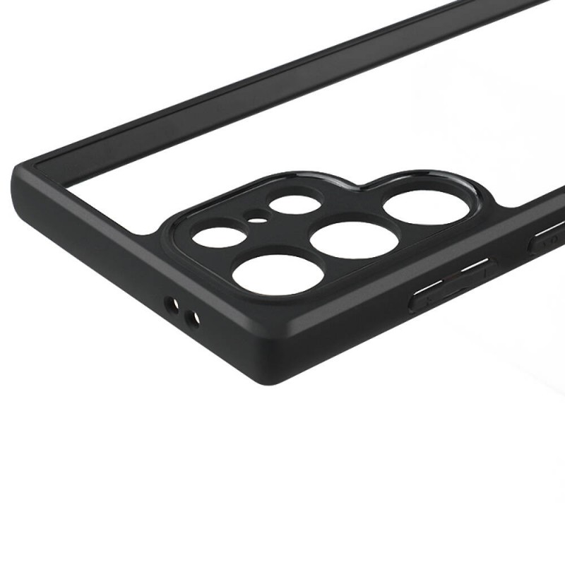 Bal-z Galaxy S24 Ultra Kılıf Kamera Korumalı Şeffaf Arka Yüzey  New Roll Kapak