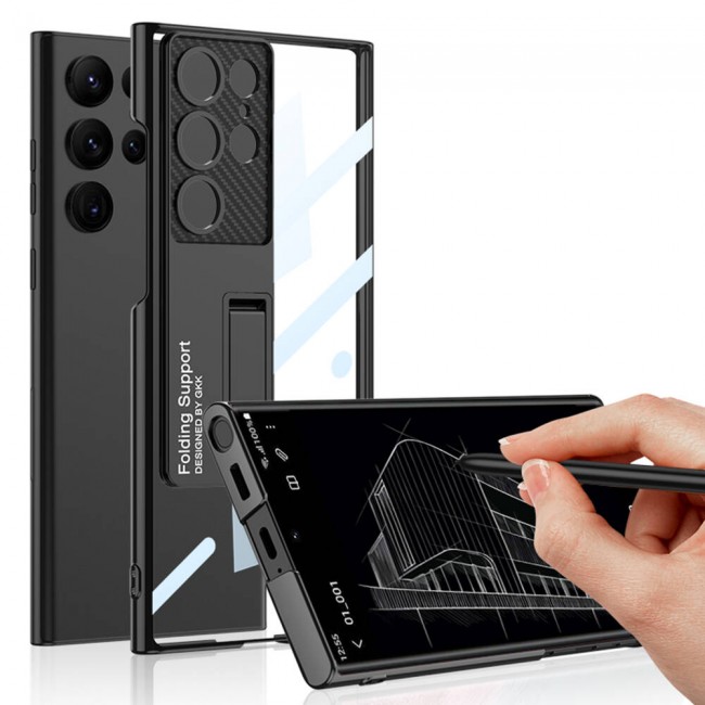 Galaxy S24 Ultra Kılıf Kamera Korumalı Şeffaf Tasarımlı Zore Lego Standlı Kapak Galaxy S24 Ultra Kılıf Kamera Korumalı Şeffaf Tasarımlı Zore Lego Standlı Kapak