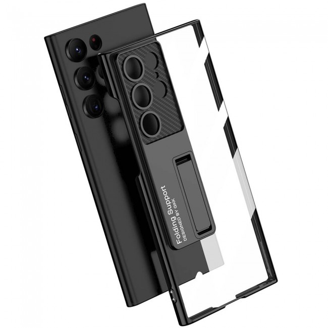 Galaxy S24 Ultra Kılıf Kamera Korumalı Şeffaf Tasarımlı Zore Lego Standlı Kapak Galaxy S24 Ultra Kılıf Kamera Korumalı Şeffaf Tasarımlı Zore Lego Standlı Kapak