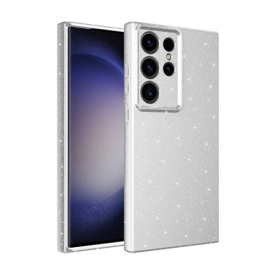 Bal-z Galaxy S24 Ultra Kılıf Kamera Korumalı Simli Lüks  Koton Kapak