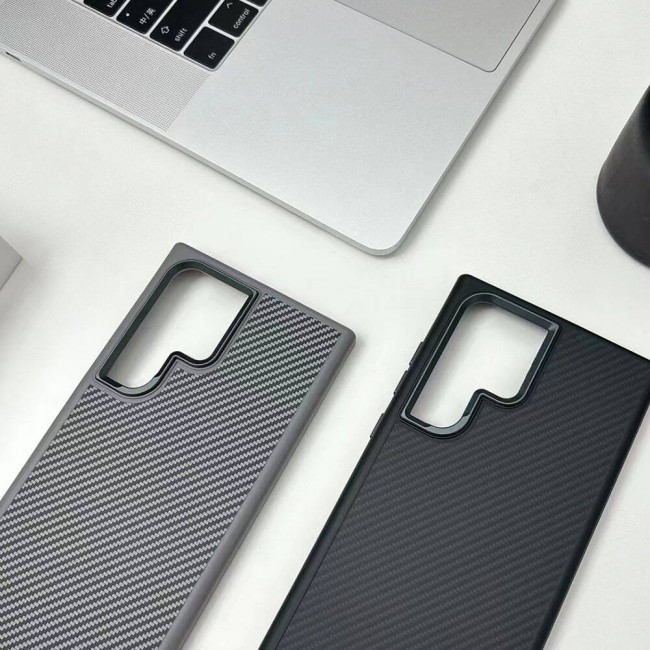 Galaxy S24 Ultra Kılıf Magsafe Şarj Özellikli Karbon Fiber Görünümlü Zore Troy Kapak Galaxy S24 Ultra Kılıf Magsafe Şarj Özellikli Karbon Fiber Görünümlü Zore Troy Kapak