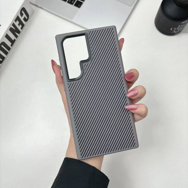 Galaxy S24 Ultra Kılıf Magsafe Şarj Özellikli Karbon Fiber Görünümlü Zore Troy Kapak Galaxy S24 Ultra Kılıf Magsafe Şarj Özellikli Karbon Fiber Görünümlü Zore Troy Kapak