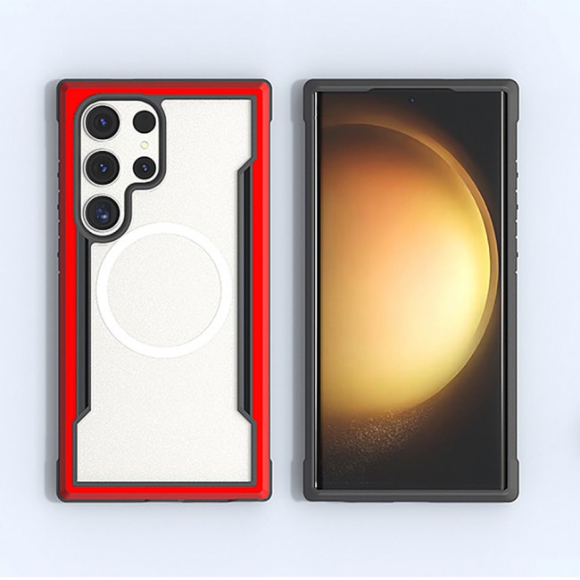 Samsung Galaxy S24 Ultra Kılıf Magsafe Şarj Özellikli Airbagli Raptic Shield Serisi Şeffaf Arka Yüzey Kapak Samsung Galaxy S24 Ultra Kılıf Magsafe Şarj Özellikli Airbagli Raptic Shield Serisi Şeffaf Arka Yüzey Kapak