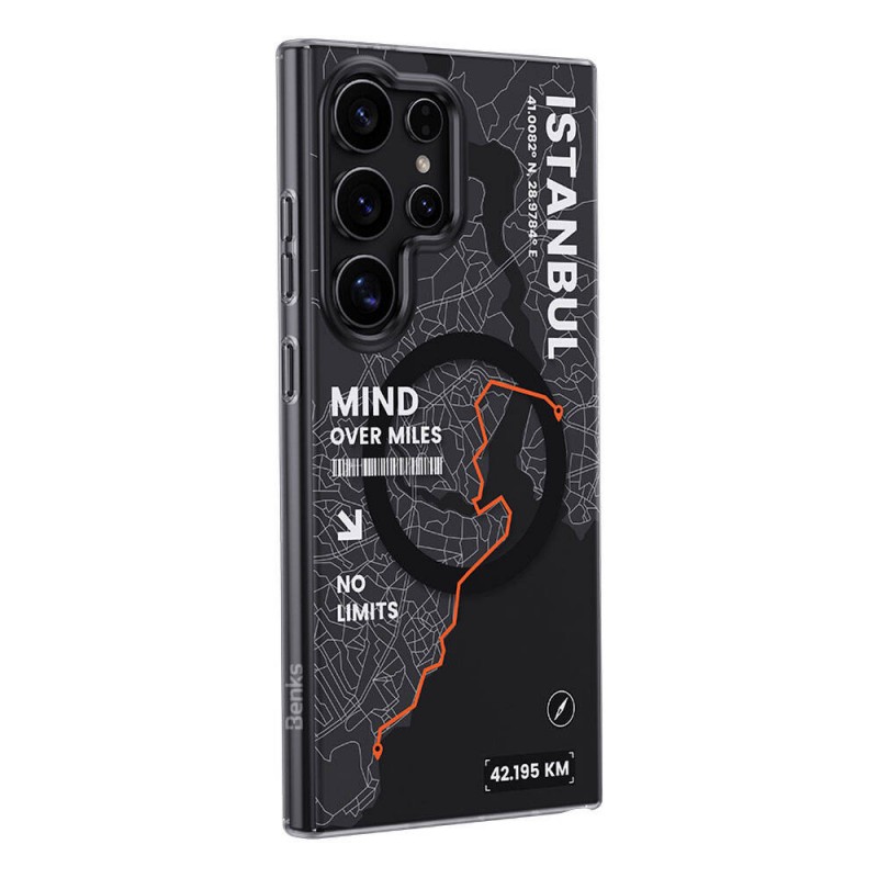 Bal-z Galaxy S24 Ultra Kılıf M-safe Şarj Özellikli Benks City Serisi Kapak