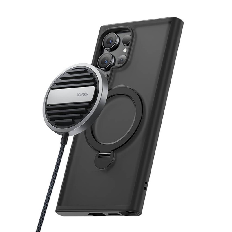 Bal-z Galaxy S24 Ultra Kılıf M-safe Şarj Özellikli Benks Standlı Mist Protective Kapak