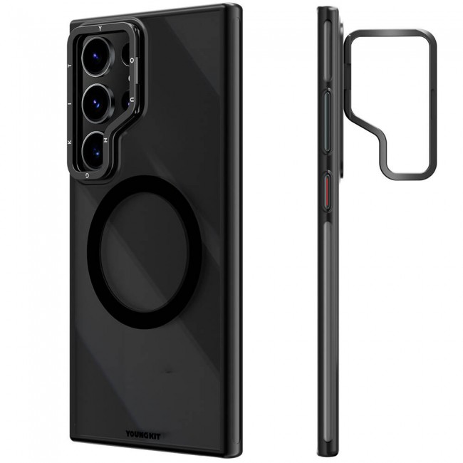 Galaxy S24 Ultra Kılıf Magsafe Şarj Özellikli Sararma Önleyici Youngkit Crystal Grid Kapak Galaxy S24 Ultra Kılıf Magsafe Şarj Özellikli Sararma Önleyici Youngkit Crystal Grid Kapak