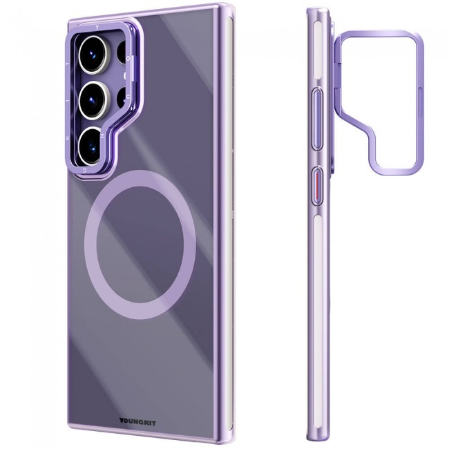 Galaxy S24 Ultra Kılıf Magsafe Şarj Özellikli Sararma Önleyici Youngkit Crystal Grid Kapak Galaxy S24 Ultra Kılıf Magsafe Şarj Özellikli Sararma Önleyici Youngkit Crystal Grid Kapak