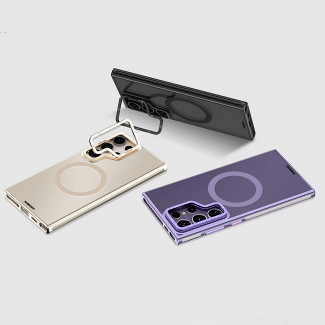 Galaxy S24 Ultra Kılıf Magsafe Şarj Özellikli Sararma Önleyici Youngkit Crystal Grid Kapak Galaxy S24 Ultra Kılıf Magsafe Şarj Özellikli Sararma Önleyici Youngkit Crystal Grid Kapak