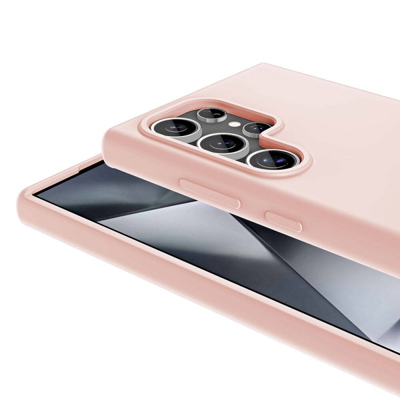 Bal-z Galaxy S24 Ultra Kılıf M-safe Şarj Özellikli Sıvı Teknolojili Silinebilir Sert  Kivi Kapak