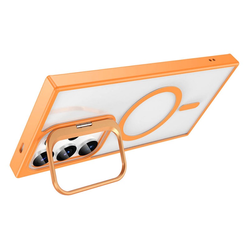 Bal-z Galaxy S24 Ultra Kılıf M-safe Şarj Özellikli Standlı  M-safe Klon Kapak