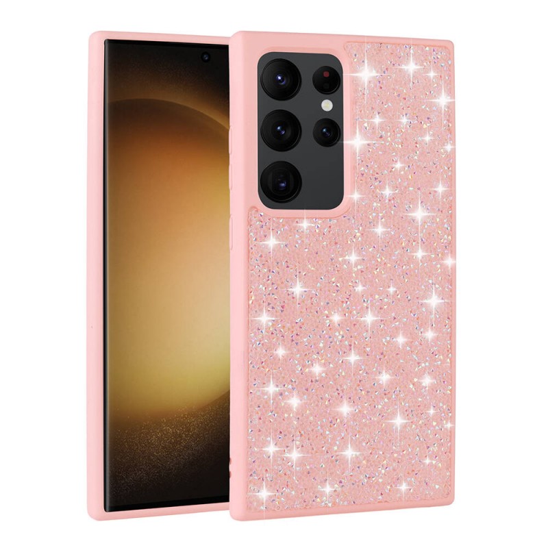 Bal-z Galaxy S24 Ultra Kılıf Parlak Taşlı Tasarım  Pırlanta Kapak