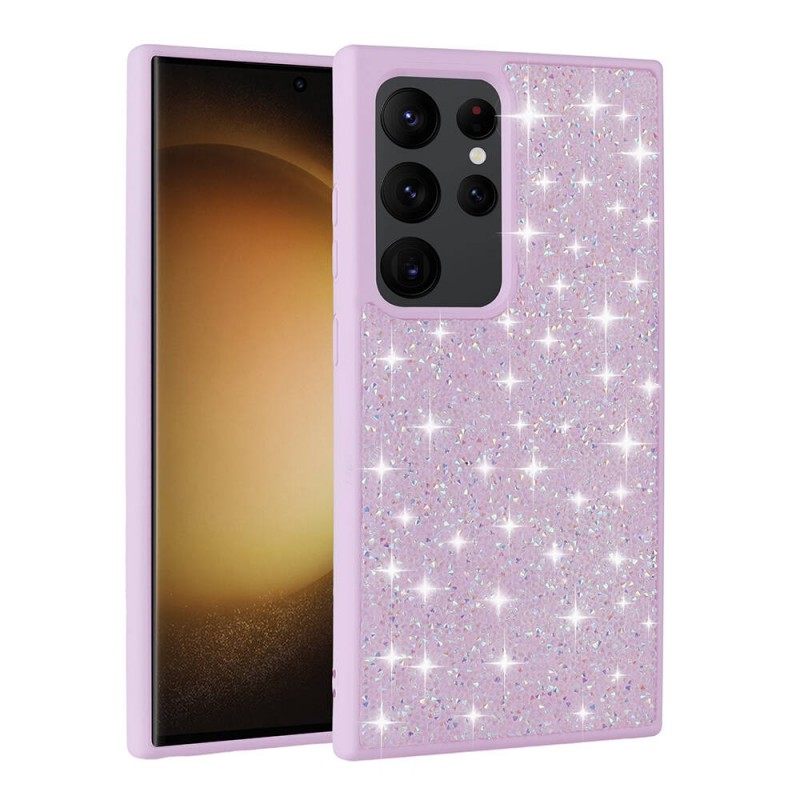 Bal-z Galaxy S24 Ultra Kılıf Parlak Taşlı Tasarım  Pırlanta Kapak