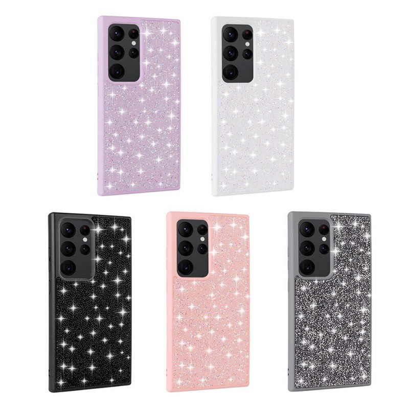 Bal-z Galaxy S24 Ultra Kılıf Parlak Taşlı Tasarım  Pırlanta Kapak