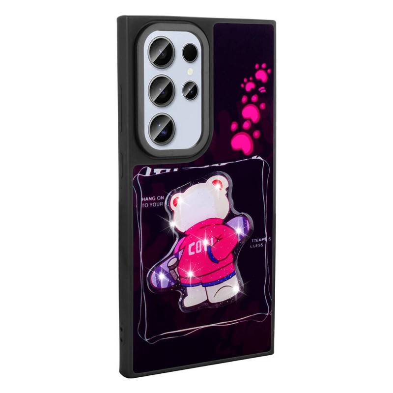 Bal-z Galaxy S24 Ultra Kılıf Parlayan Kabartmalı İkonik Figürlü  Amas Silikon Kapak