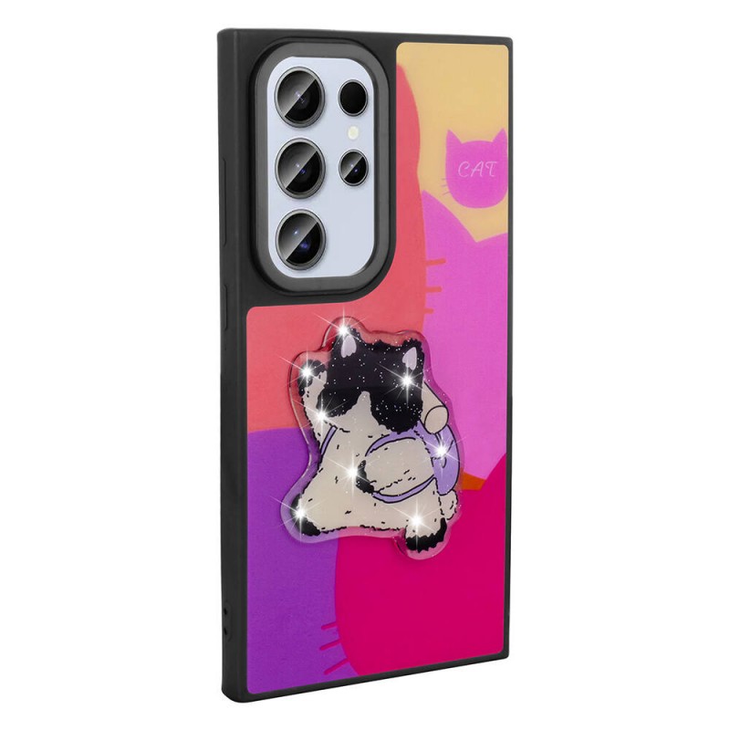 Bal-z Galaxy S24 Ultra Kılıf Parlayan Kabartmalı İkonik Figürlü  Amas Silikon Kapak