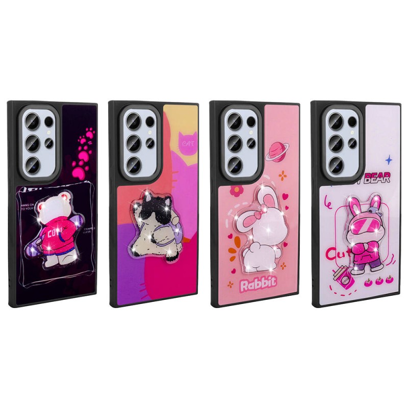 Bal-z Galaxy S24 Ultra Kılıf Parlayan Kabartmalı İkonik Figürlü  Amas Silikon Kapak