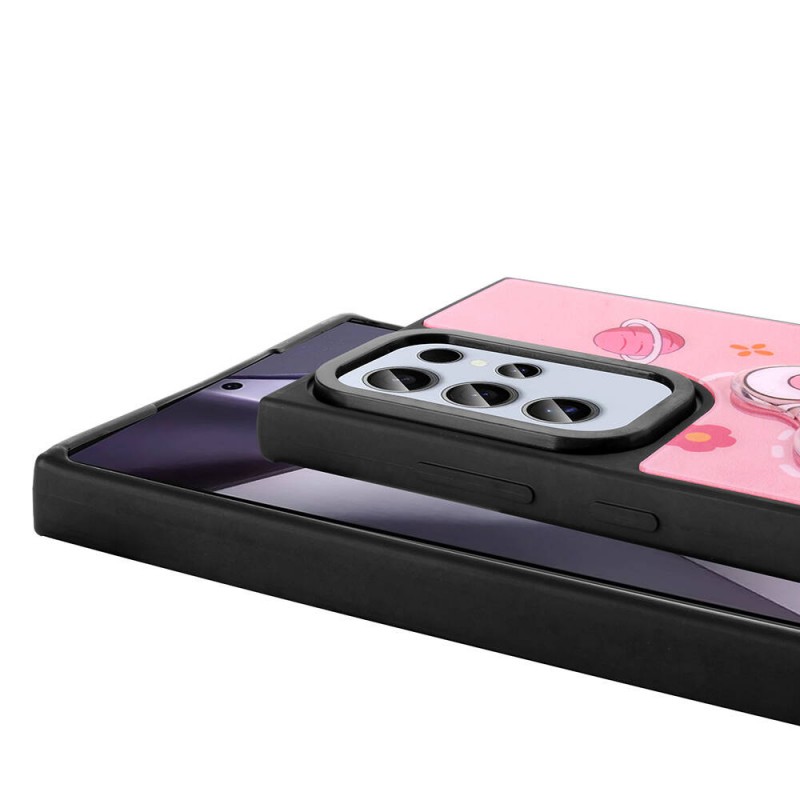 Bal-z Galaxy S24 Ultra Kılıf Parlayan Kabartmalı İkonik Figürlü  Amas Silikon Kapak