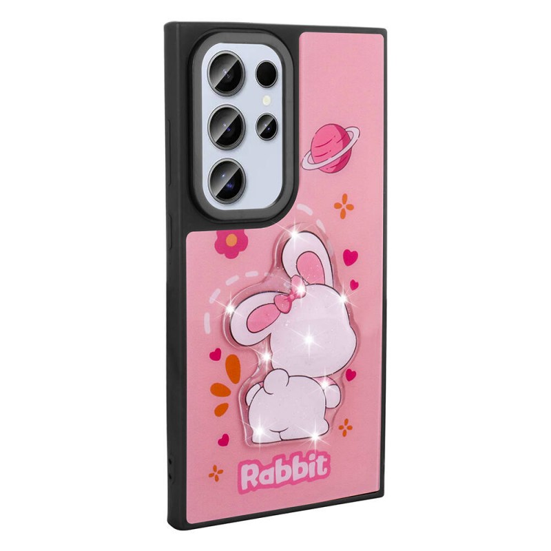 Bal-z Galaxy S24 Ultra Kılıf Parlayan Kabartmalı İkonik Figürlü  Amas Silikon Kapak