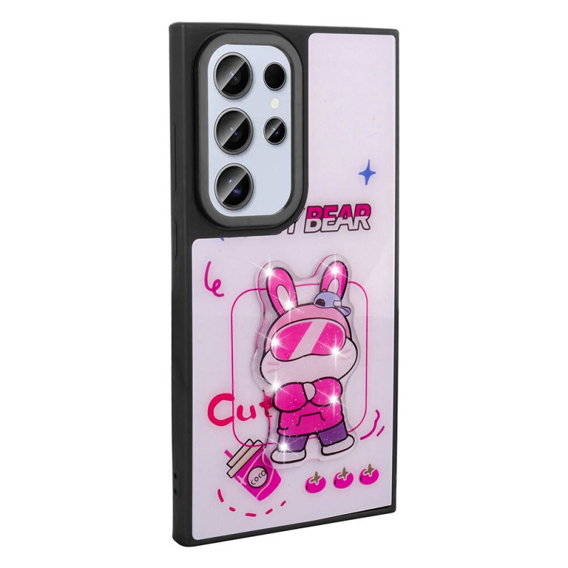 Bal-z Galaxy S24 Ultra Kılıf Parlayan Kabartmalı İkonik Figürlü  Amas Silikon Kapak