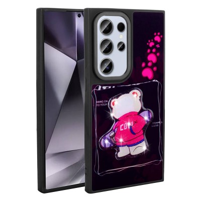 Bal-z Galaxy S24 Ultra Kılıf Parlayan Kabartmalı İkonik Figürlü  Amas Silikon Kapak