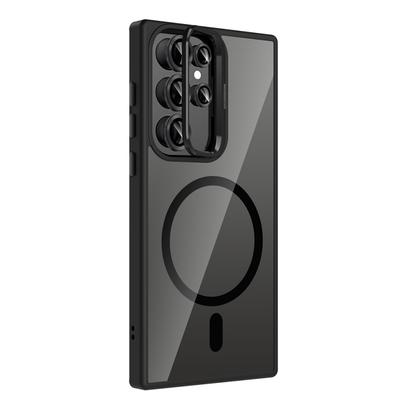 Bal-z Galaxy S24 Ultra Kılıf Standlı ve Kamera Lens Hediyeli M-Safe Şarj Özellikli Zore Etro Kapak