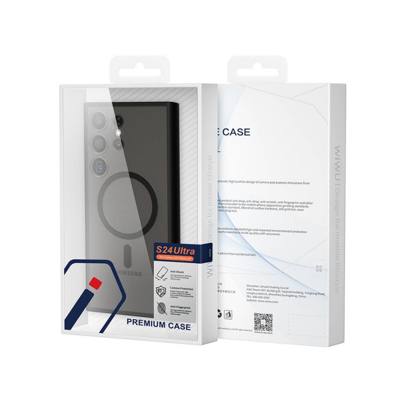 Bal-z Galaxy S24 Ultra Kılıf Wiwu FGG-024 M-safe Şarj Özellikli Lekelere Dayanıklı Kapak