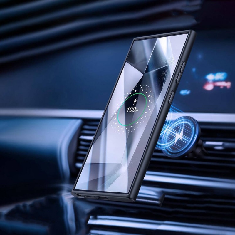 Bal-z Galaxy S24 Ultra Kılıf Wiwu FGG-024 M-safe Şarj Özellikli Lekelere Dayanıklı Kapak