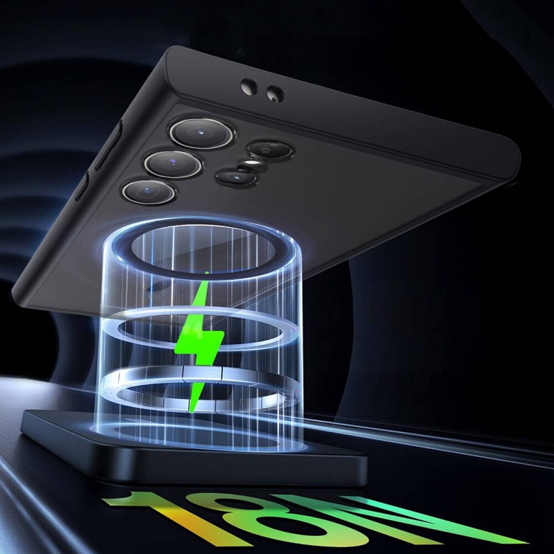 Bal-z Galaxy S24 Ultra Kılıf Wiwu FGG-024 M-safe Şarj Özellikli Lekelere Dayanıklı Kapak