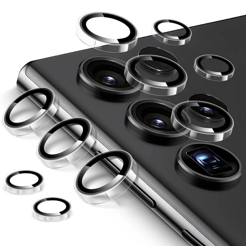 Bal-z Galaxy S24 Ultra Wiwu LG-008 Lens Guard Darbelere Karşı Dayanıklı Kamera Lens Koruyucu