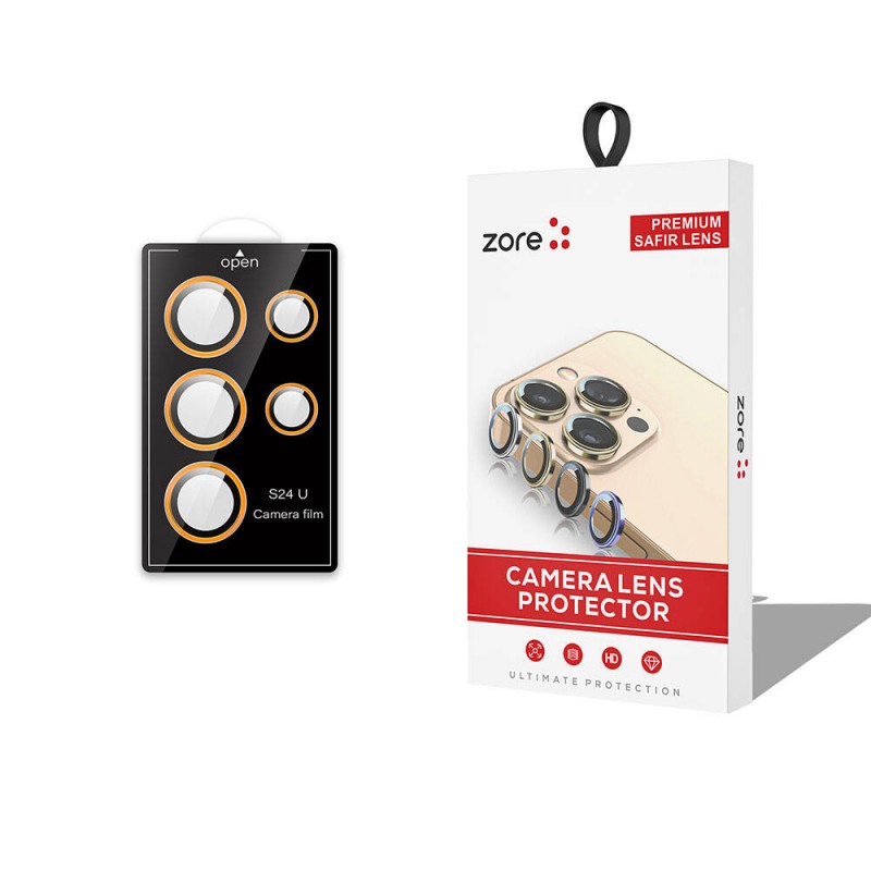 Bal-z Galaxy S24 Ultra  CL-12 Premium Safir Parmak İzi Bırakmayan Anti-Reflective Kamera Lens Koruyucu