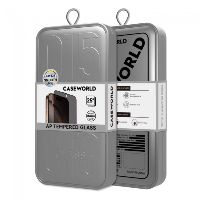 Galaxy S25 CaseWorld HD Serisi 0.25mm Privacy Temperli Cam Ekran Koruyucu
