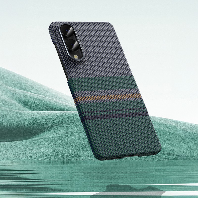 Bal-z Galaxy S25 Edge Kılıf M-safe Şarj Özellikli Karbon Fiber Tasarımlı Benks Aurora ArmorAir Kevlar Kapak