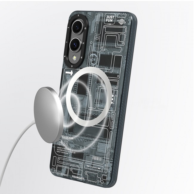 Galaxy S25 Edge Kılıf M-safe Şarj Özellikli Youngkit Technology Serisi Kapak