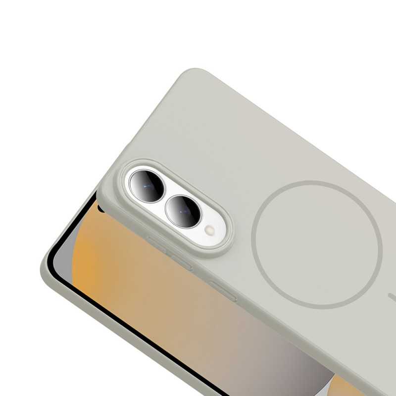 Bal-z Galaxy S25 Edge Kılıf M-safe Şarj Özellikli Zore Ruby Sert Kapak