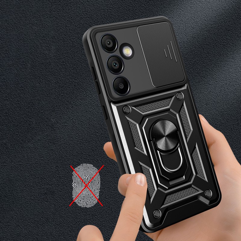 Bal-z Galaxy S25 FE Kılıf Magnetik Standlı Kamera Korumalı  Sürgülü Vega Kapak