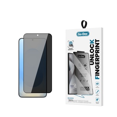 Bal-z Galaxy S25 Go Des GD-001 Parmak İzi Bırakmayan Privacy 9H Temperli HD Cam Hayalet Ekran Koruyucu