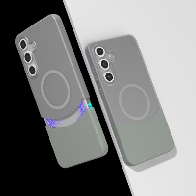 Bal-z Galaxy S25 Kılıf M-Safe Şarj Özellikli Mıknatıslı Zore Duble Kapak